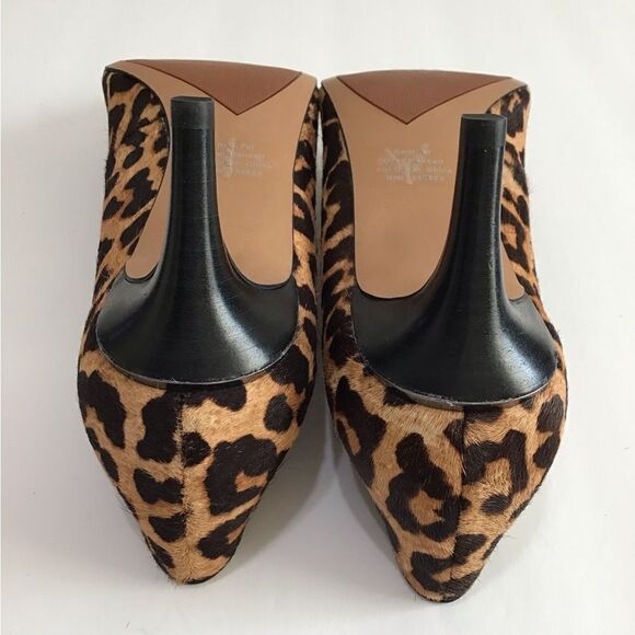 Franco Sarto Brown Calf Hair Duran2 Pointed Toe Heels Size 9 1/2 - Picture 12 of 13